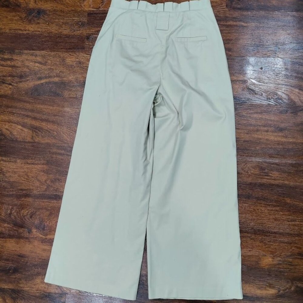 Halogen Women's Beige Pleated Front High Waisted Wide Leg Trouser Size 0 - Picture 4 of 11